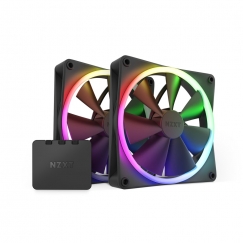 NZXT F140 RGB TWIN Datora korpusam, Procesors Ventilators 14 cm Melns 2 pcs