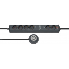 Brennenstuhl Eco-Line Comfort Switch jatkojohto 2 m 6 AC-pistorasia(a) Antrasiitti