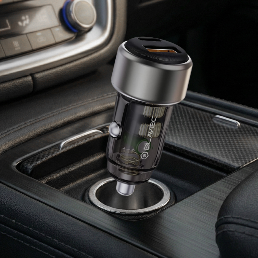 Blavec Car charger BS-05B-C Nitro - USB + Type C - QC 3.0 18W PD – 4