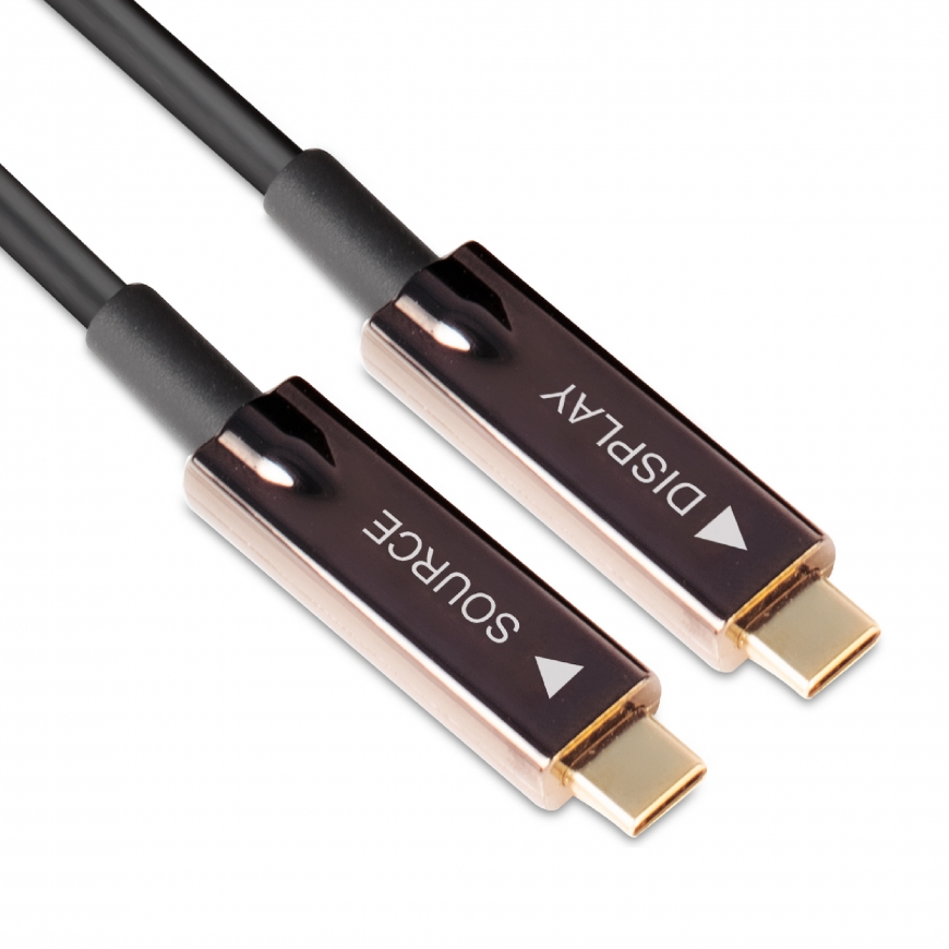 CLUB3D USB3.2 G2 TYPE-C ACT. OPT. A/V M/M 20M USB kabelis USB 3.2 Gen 2 (3.1 Gen 2) USB C Melns