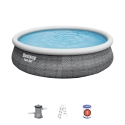 Bestway 57372 virszemes baseins Piepūšams baseins Apaļš 12362 L Pelēks Bestway 57372 virszemes baseins Piepūšams baseins Apaļš 12362 L Pelēks