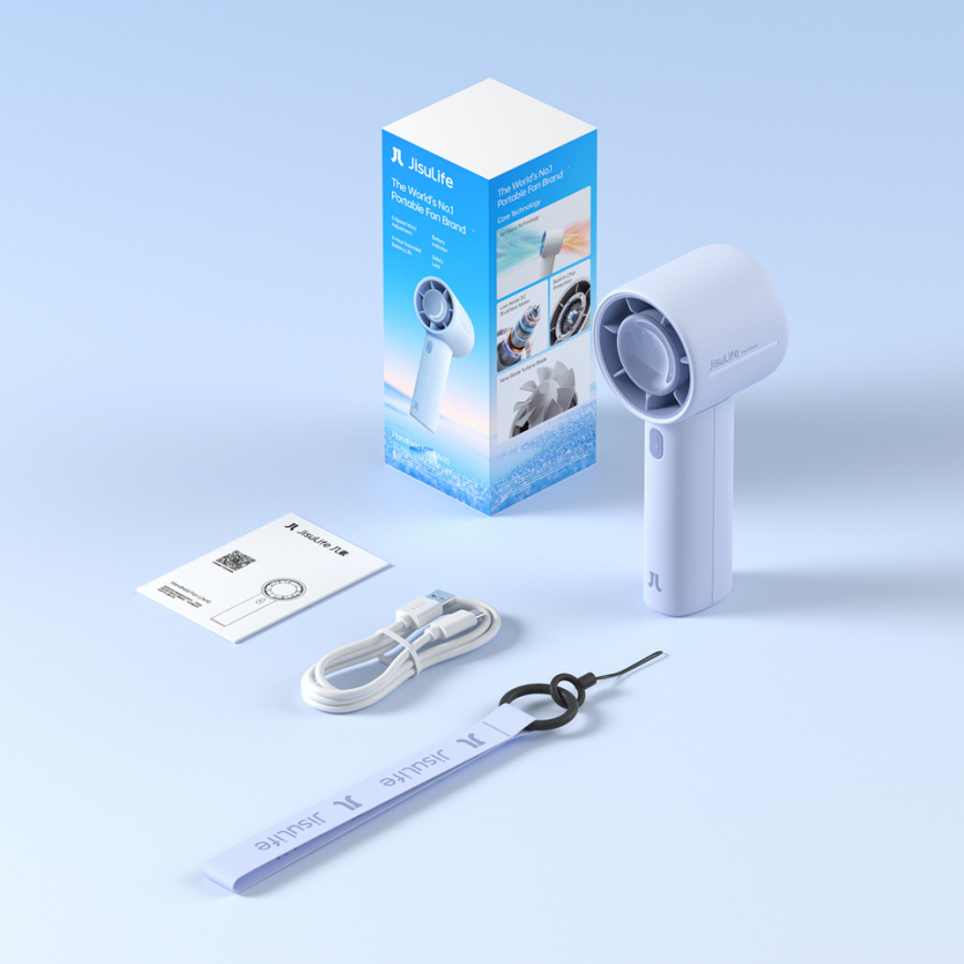 Jisulife Handheld Fan 10 4000mAh Portable USB Fan - Blue – 3