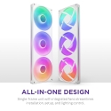 NZXT F420 RGB Core Kompiuterio korpusui Ventiliatorius 14 cm Balta 1 vnt NZXT F420 RGB Core Kompiuterio korpusui Ventiliatorius 14 cm Balta 1 vnt