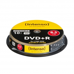 Intenso 1x10 DVD+R 8.5GB 8x Double Layer printable 8,5 GB DVD+R DL 10 tk