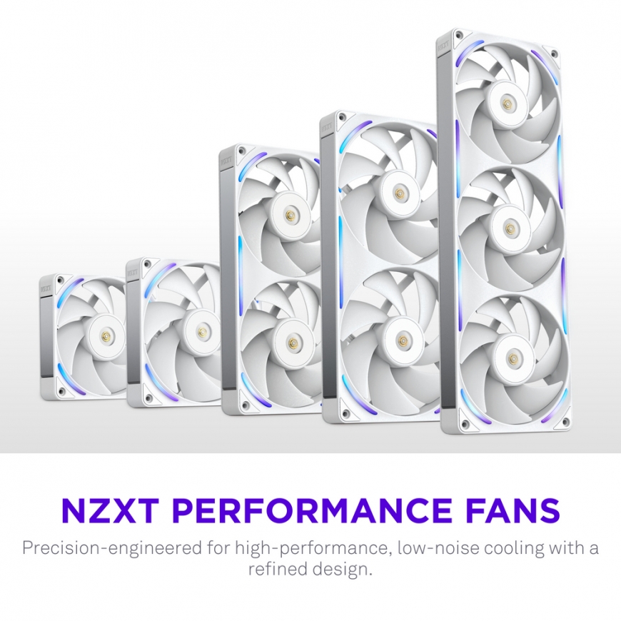 NZXT F360X Computer case Fan 12 cm White 1 pc(s) – 3