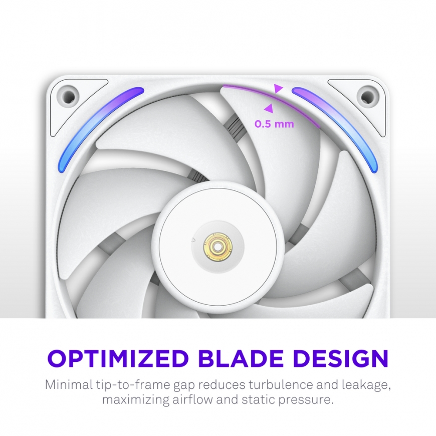 NZXT F360X Tietokonekotelo Tuuletin 12 cm Valkoinen 1 kpl – 5
