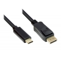 Alcasa GC-M0105 video kabeļu aksesuārs 1 m USB Veids-C DisplayPort Melns Alcasa GC-M0105 video kabeļu aksesuārs 1 m USB Veids-C DisplayPort Melns
