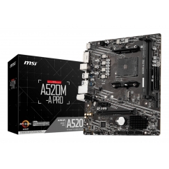 MSI A520M-A PRO материнская плата AMD A520 Разъем AM4 Микро ATX