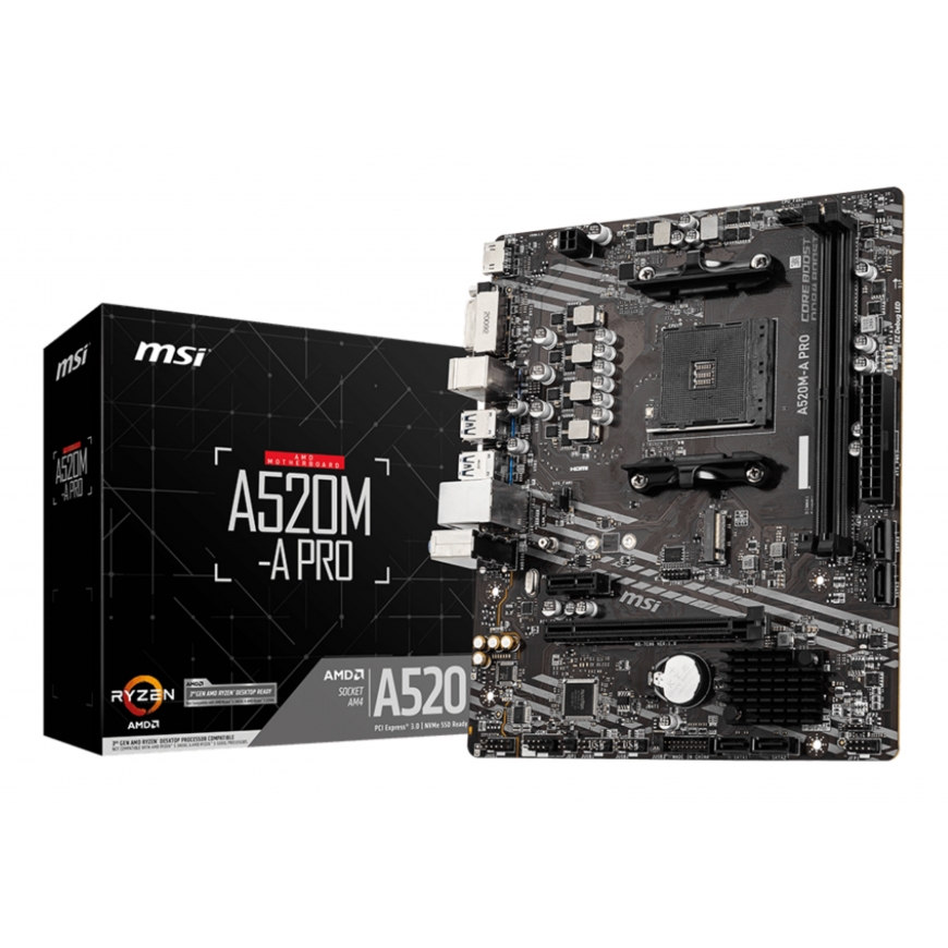 MSI A520M-A PRO mātes plate AMD