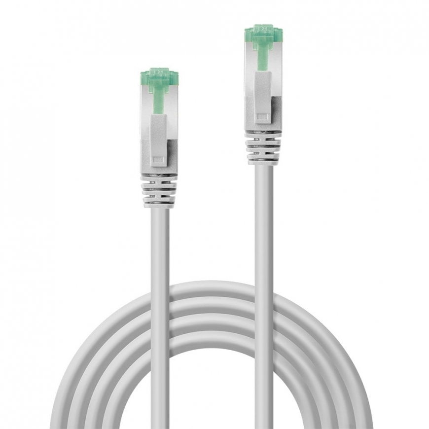Lindy 0.3m Cat.6A S/FTP GRS TPE Cable, Grey – 2