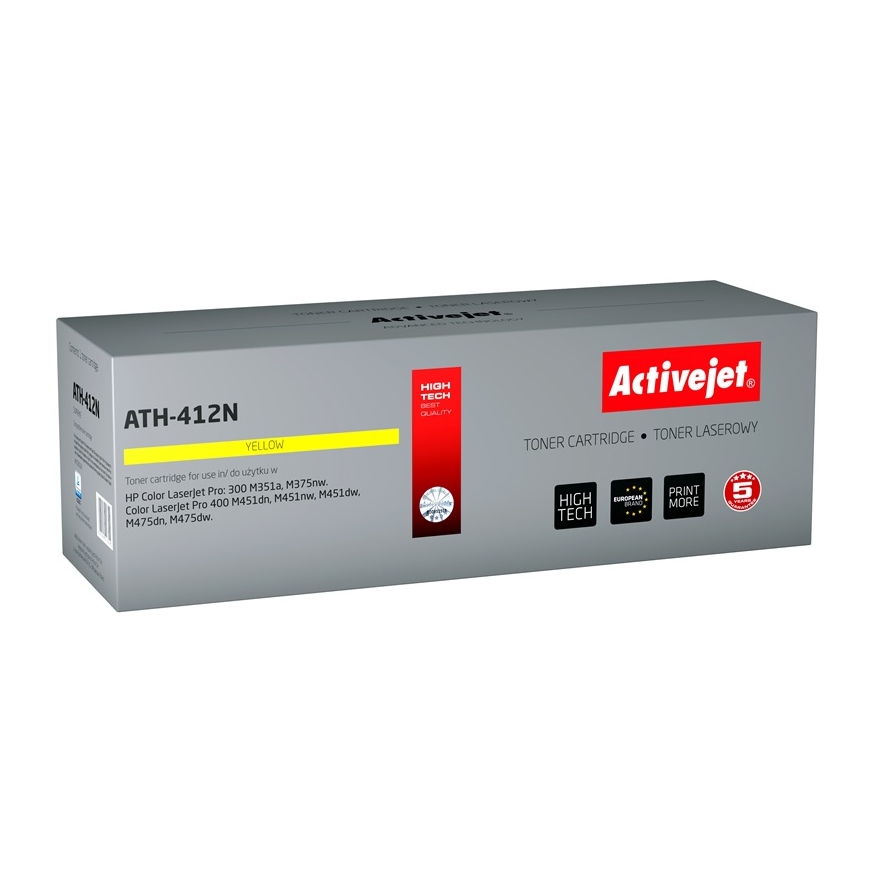 Activejet ATH-412N värikasetti 1 kpl Yhteensopiva Keltainen