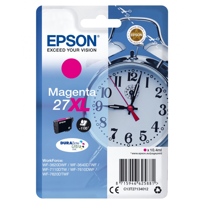 Epson Alarm clock C13T27134012 tindikassett 1 tk Originaal High (XL) Yield Magenta