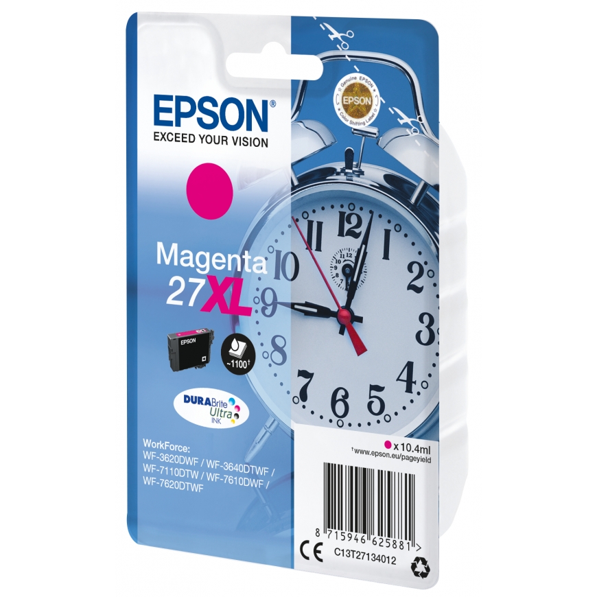 Epson Alarm clock Singlepack Magenta 27XL DURABrite Ultra Ink – 2