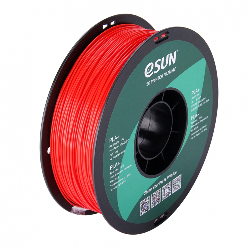 ESUN PLAPlus175R1 Polipienskābe + (PLA+) Sarkans