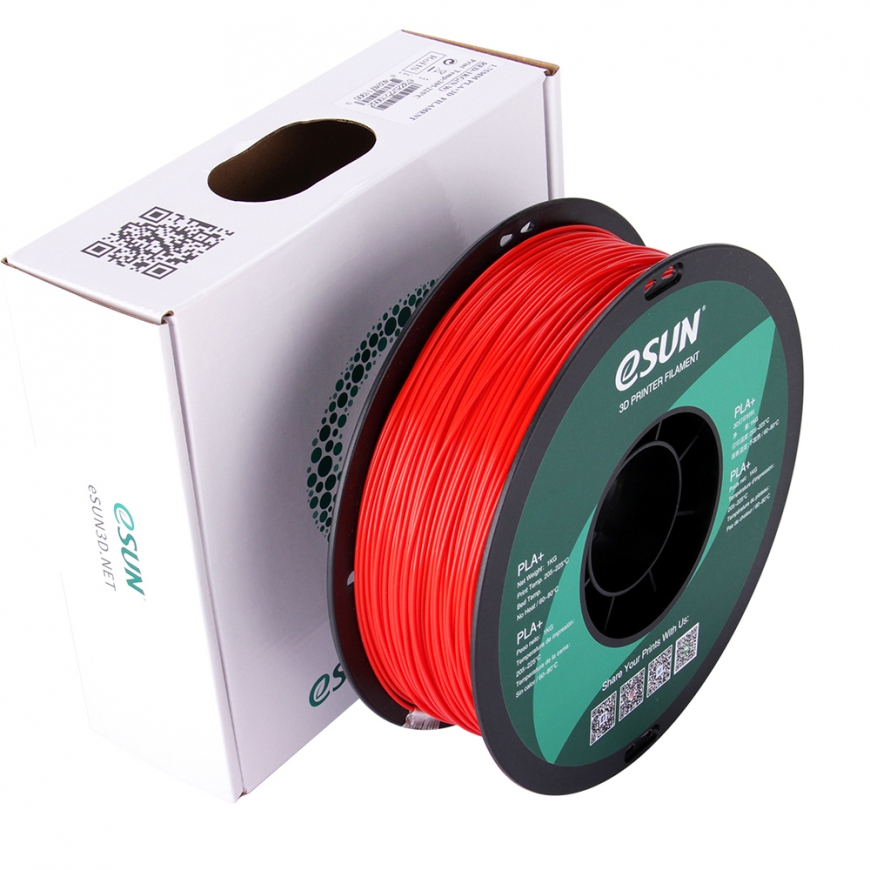 eSUN PLAPlus175R1 Polipienskābe + (PLA+) Sarkans 1 kg – 3