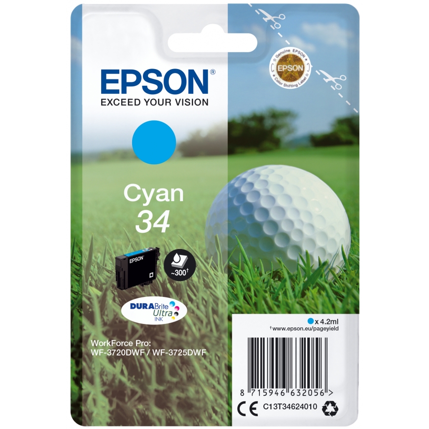 Epson Golf ball C13T34624010 tindikassett 1 tk Originaal Standard Yield Tsüaan