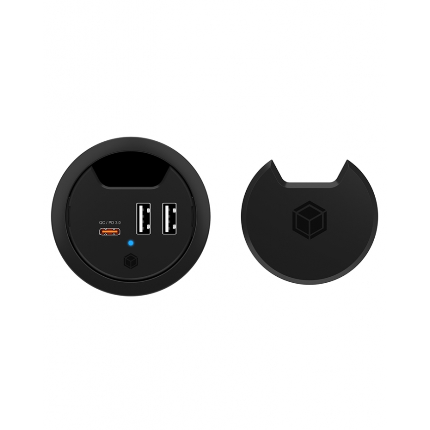 ICY BOX IB-HUB1407 Universalus Juoda AC Spartusis įkrovimas Vidaus – 4
