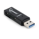 Gembird UHB-CR3-01 kaardilugeja USB Must Gembird UHB-CR3-01 kaardilugeja USB Must