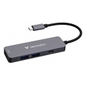 Verbatim 32155 sąsajos šakotuvas USB 3.2 Gen 1 (3.1 Gen 1) Type-C 5000 Mbit/ai Pilka Verbatim 32155 sąsajos šakotuvas USB 3.2 Gen 1 (3.1 Gen 1) Type-C 5000 Mbit/ai Pilka