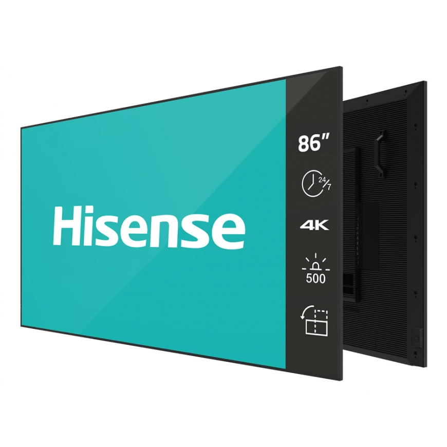 Hisense 86” 4K IPS UHD Digital Signage Display - 24/7 Operation