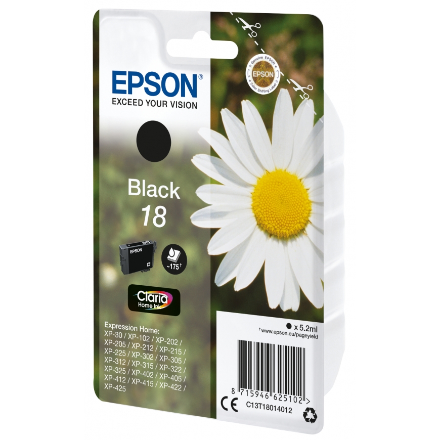 Epson Daisy Singlepack Black 18 Claria Home Ink – 2