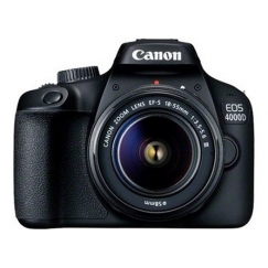 Canon EOS 4000D + EF-S 18-55mm III SLR fotoaparato komplektas 18 MP 5184 x 3456 pikseliai Juoda