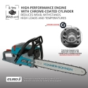 Könner & Söhnen KS CS31G-18 moottorisaha 2300 W 3000 RPM Musta, Sininen, Harmaa, Punainen Könner & Söhnen KS CS31G-18 moottorisaha 2300 W 3000 RPM Musta, Sininen, Harmaa, Punainen