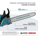 Könner & Söhnen KS CS31G-18 chainsaw 2300 W 3000 RPM Black, Blue, Grey, Red