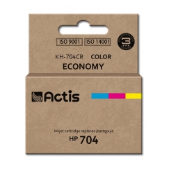 Actis KH-704CR mustekasetti 1 kpl Yhteensopiva Perusvärintuotto Syaani, Magenta, Keltainen
