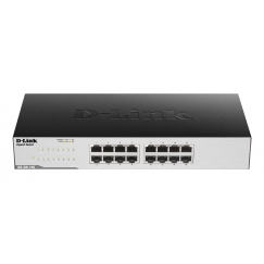 D-Link GO-SW-16G Nepārvaldīts L2 Gigabit Ethernet (10/100/1000) 1U Melns