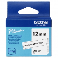 Brother BTAG-231 markeerimisteip Must valgel taustal