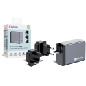 Verbatim GNC-200 GaN Charger 200W with 2 x USB-C PD 100W / 1 x USB-C PD 65W / 1 x USB QC 3.0 (EU/UK/ Verbatim GNC-200 GaN Charger 200W with 2 x USB-C PD 100W / 1 x USB-C PD 65W / 1 x USB QC 3.0 (EU/UK/