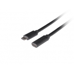 Lanberg CA-USBE-20CC-0005-BK USB-kaabel USB 3.2 Gen 1 (3.1 Gen 1) 0,5 m USB C Must