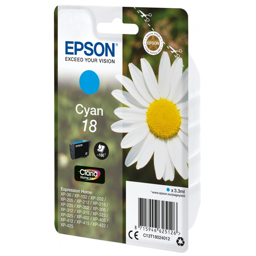 Epson Daisy C13T18024012 струйный картридж 1 шт Подлинный Стандартная Голубой – 2