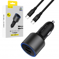 Blavec Car charger BS-06D-C Trip - USB + 2xType C - QC 3.0 18W P
