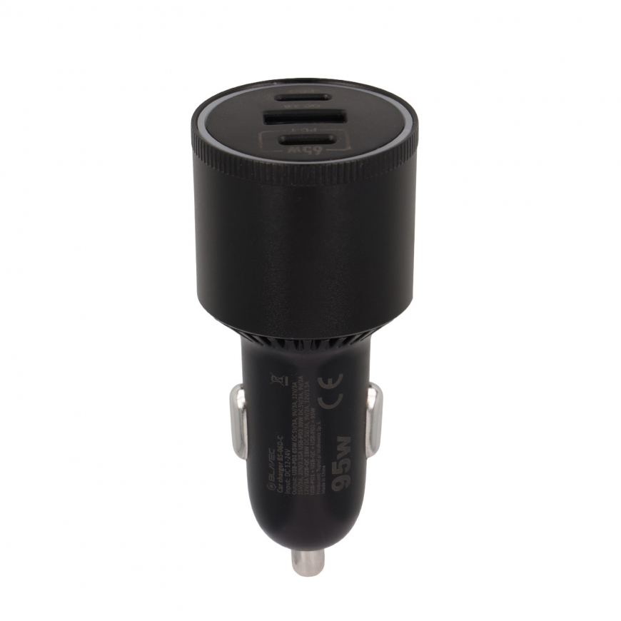 Blavec Car charger BS-06D-C Trip - USB + 2xType C - QC 3.0 18W P – 2