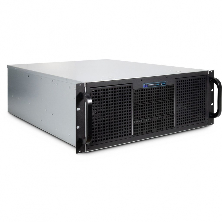 Inter-Tech 4U 40255 Plaukts Melns, Pelēks