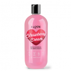 I Love, Strawberries & Cream, Hydrating, Shower Gel, For All Ski