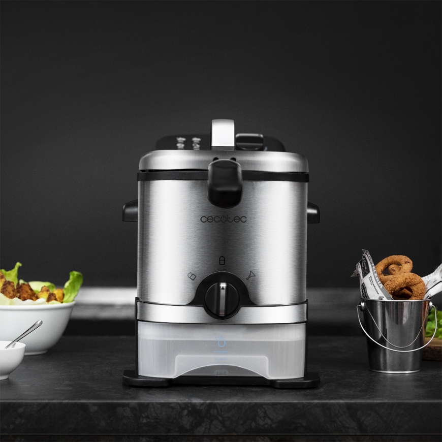 Cecotec CleanFry Infinity 3000 ProFilter Single 3 L 2400 W Deep fryer Black, Stainless steel – 3
