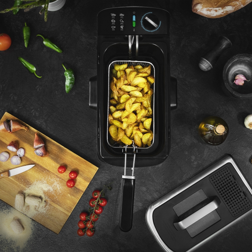 Cecotec CleanFry Infinity 3000 ProFilter Single 3 L 2400 W Deep fryer Black, Stainless steel – 4