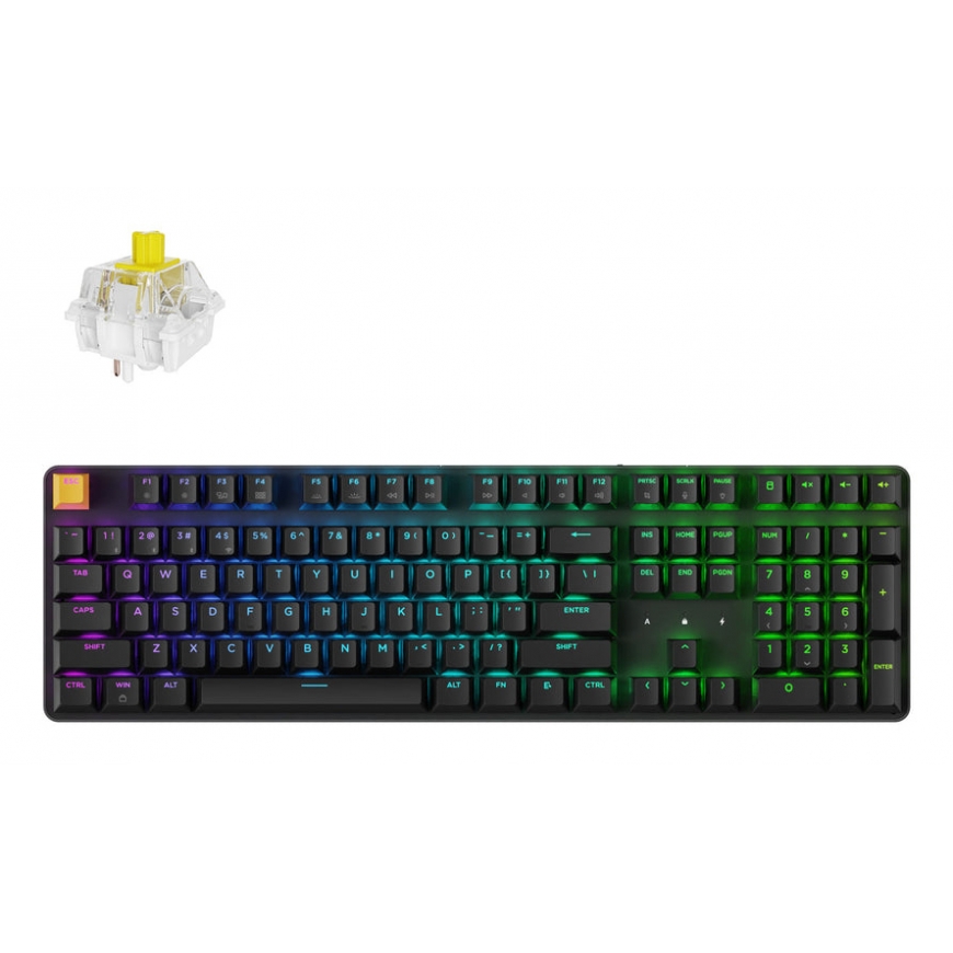 Keychron tastatūra Speļu USB QWERTY Angļu Melns