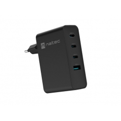 NATEC NUC-2234 PDA/mobīlo telefonu lādētājs Portatīvais dators, Viedtālrunis Melns AC Ātrā uzlāde Iekštelpas