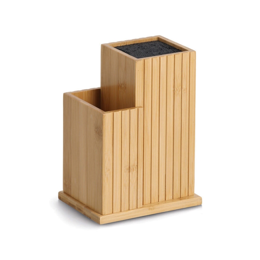 Zeller Present 25678 nažu bloks Nažu turētājs ar atverēm Bamboo, Plastmasa Koks
