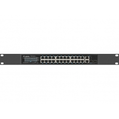 Lanberg RSFE-24P-2C-360 tīkla pārslēgs Nepārvaldīts Gigabit Ethernet (10/100/1000) Power over Ethernet (PoE) 1U Melns