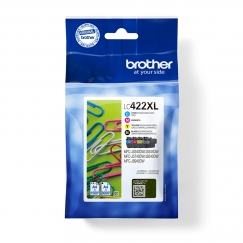 Brother LC422XLVAL mustekasetti 4 kpl Alkuperäinen Musta, Syaani, Magenta, Keltainen