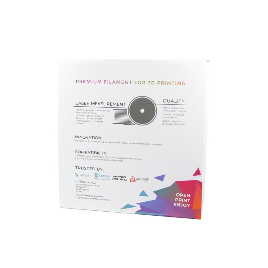 Spectrum Filaments PLA Premium Polylactic acid (PLA) Transparent 1 kg – 5