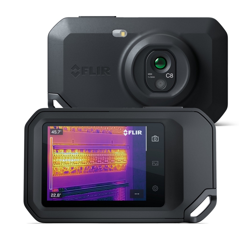 FLIR One C8 lämpökuvantamiskamera Musta 320 x 240 pikseliä Sisäänrakennettu näyttö LCD