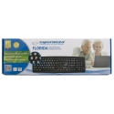 Esperanza EK129 tastatūra HTPC USB QWERTY Britu angļu valoda Melns Esperanza EK129 tastatūra HTPC USB QWERTY Britu angļu valoda Melns