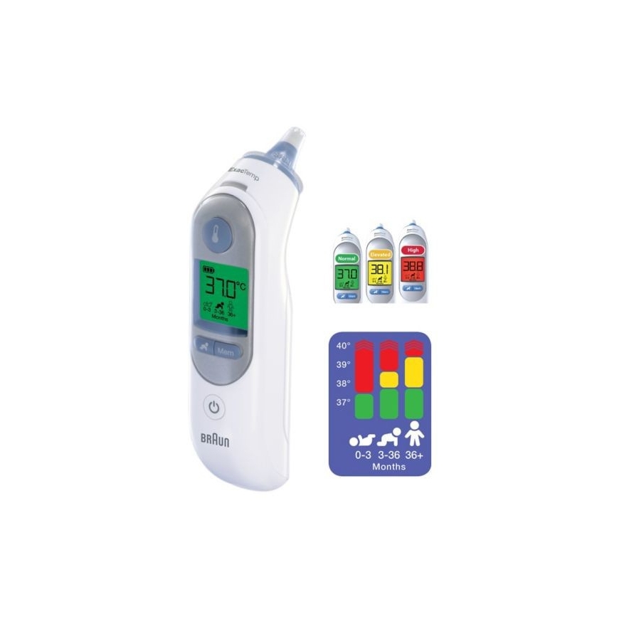 Braun ThermoScan 7 Attālinātā temperatūras nolasīšana Balts Auss – 4