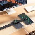 Swissten FUSION Power Bank Universal External Battery MagSafe / Apple Watch / 5000 mAh Silver